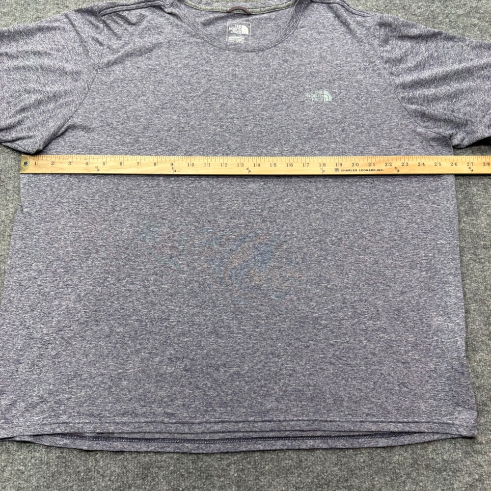 The North Face Mens XXL Bluish Grey Heathered Short Sleeve Active T-Shirt - Picture 4 of 8